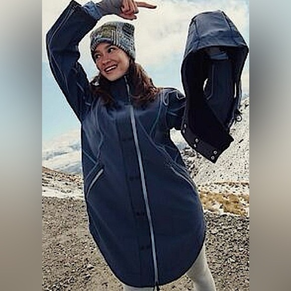 free people movement Jackets & Blazers - Free People Moon Magic Reflective Rain Parka Size Small NWT